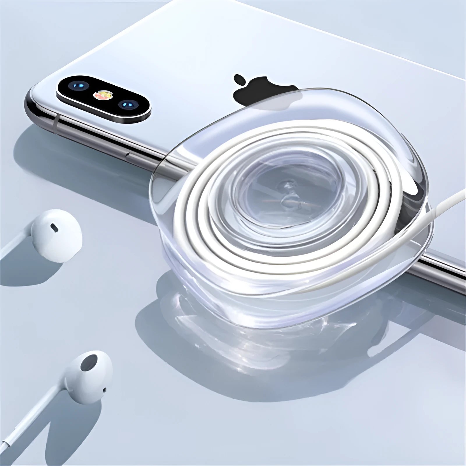 Transparent silicone nano gel adhesive pads for phone mounting in square and circular shapes