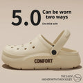 Men's perforated EVA casual shoes in khaki with cushioned sole and round closed toe