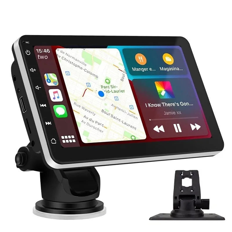 7 inch wireless Carplay reversing image car GPS navigator with universal mounting brackets