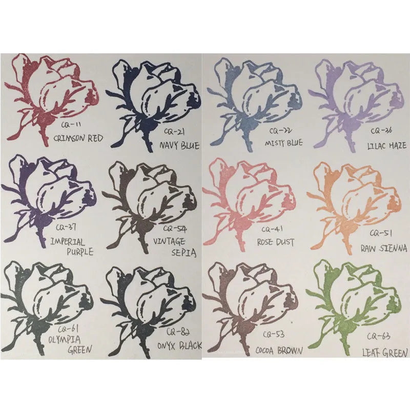 Rectangular rubber stamp ink pad in five colours for DIY stamping projects