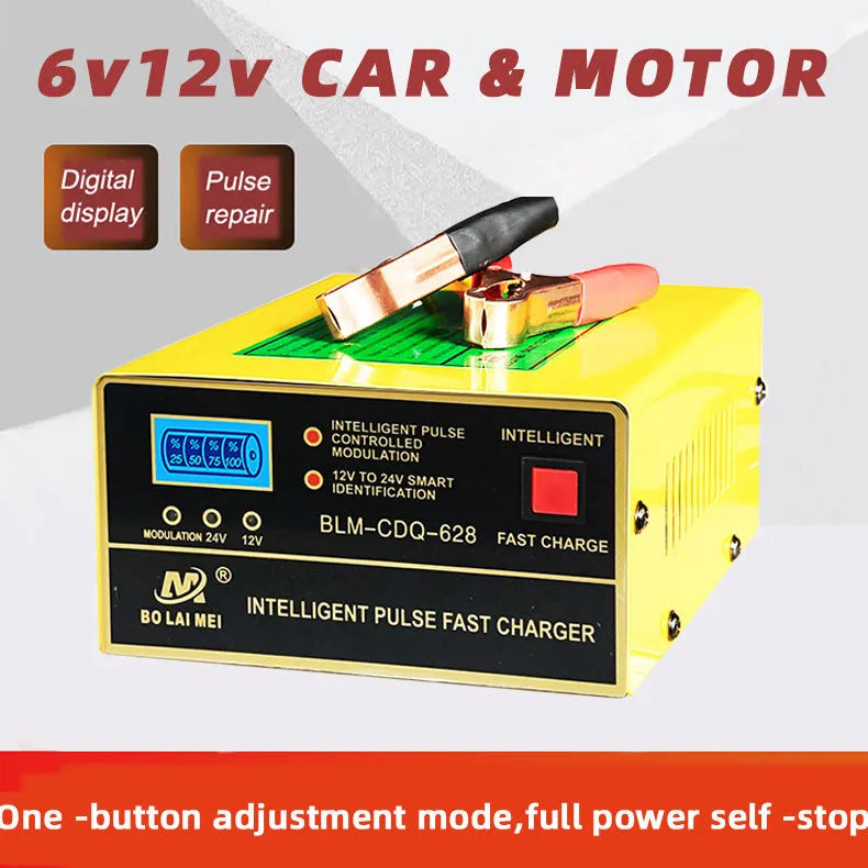 BT 168 car battery charger for 12V and 24V lead acid automotive batteries with US plug