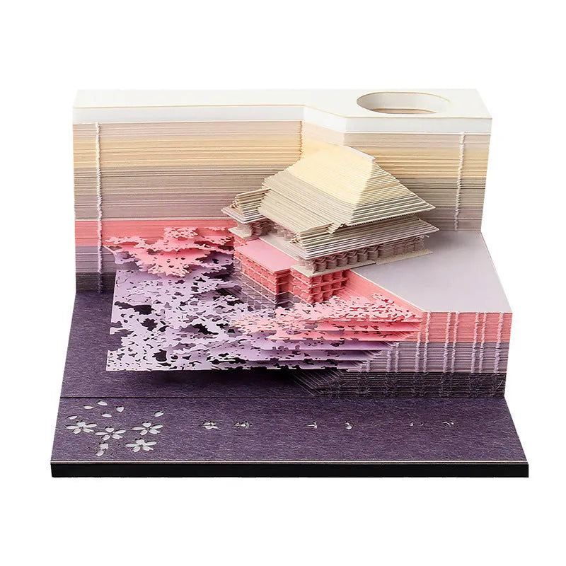 One Piece anime architecture themed sticky notes notepad in 80mm by 45mm size on a desk.