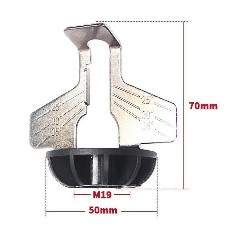 Silver metal band saw blade grinder accessory with 100 teeth measuring 20mm length