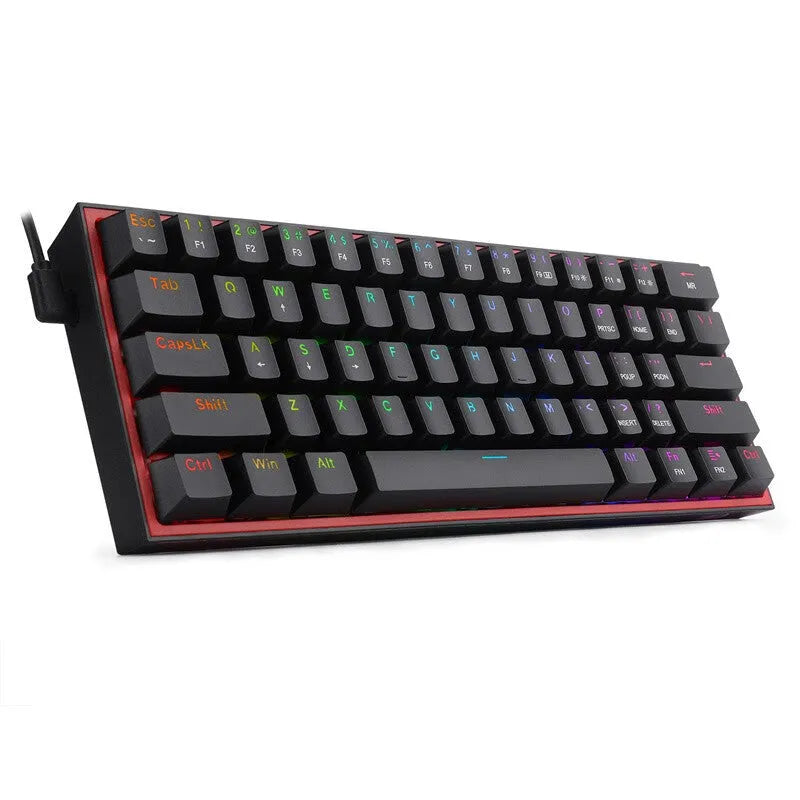 White pink mechanical keyboard with RGB backlighting and dual keycaps on black background