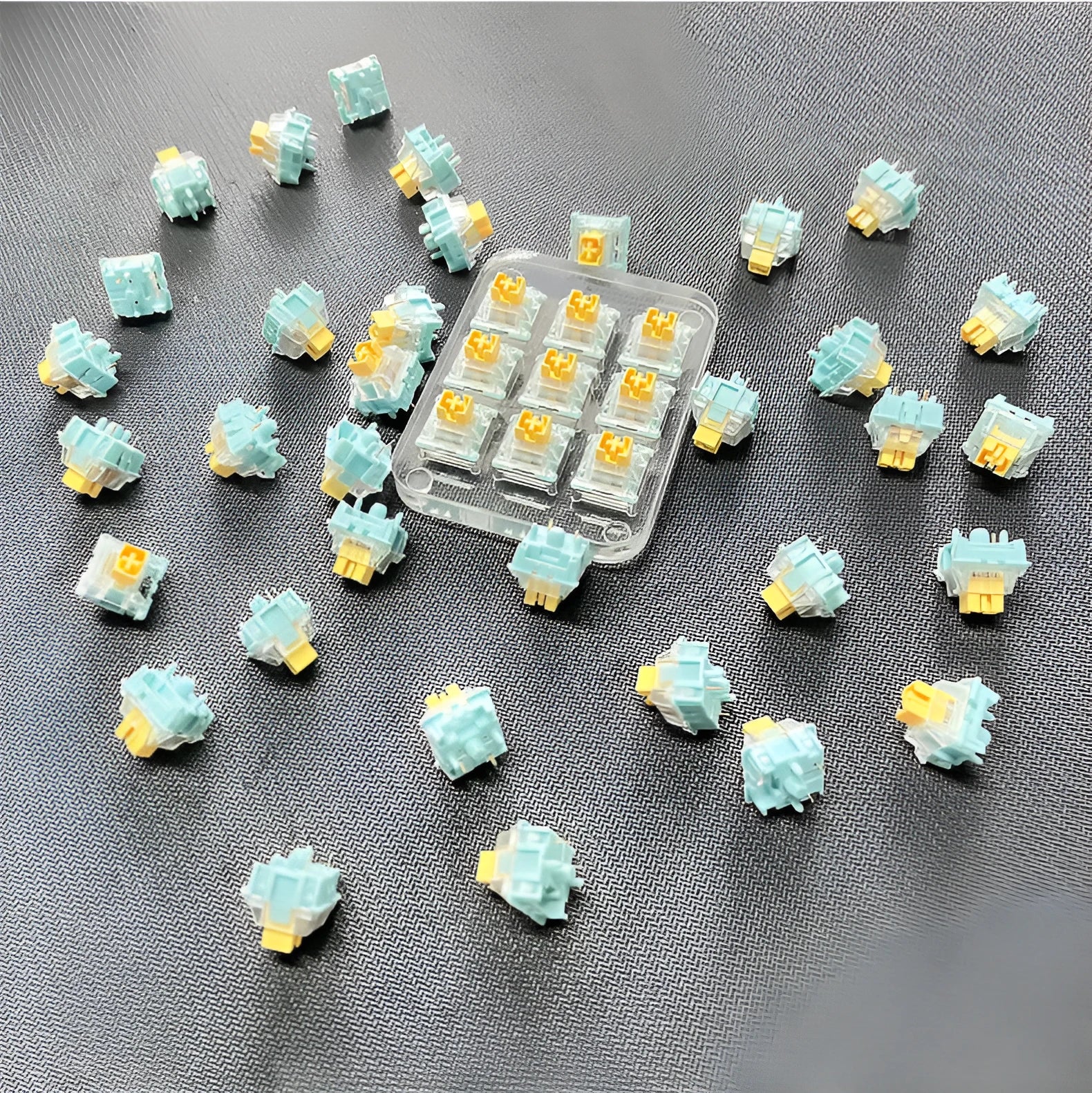 36-piece Sea Salt Lemon PRO Mute mechanical keyboard switches pack