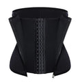 Black neoprene zipper three-breasted belt corset body girdle for waist shaping and postpartum support