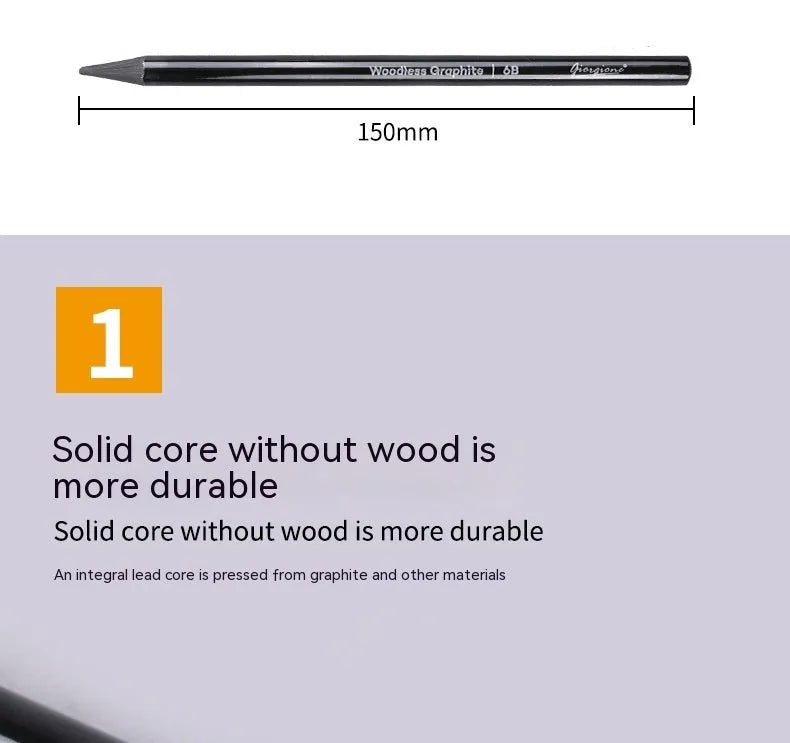 Graphite and carbonized pencil drawing set with wooden shells on suction card packaging