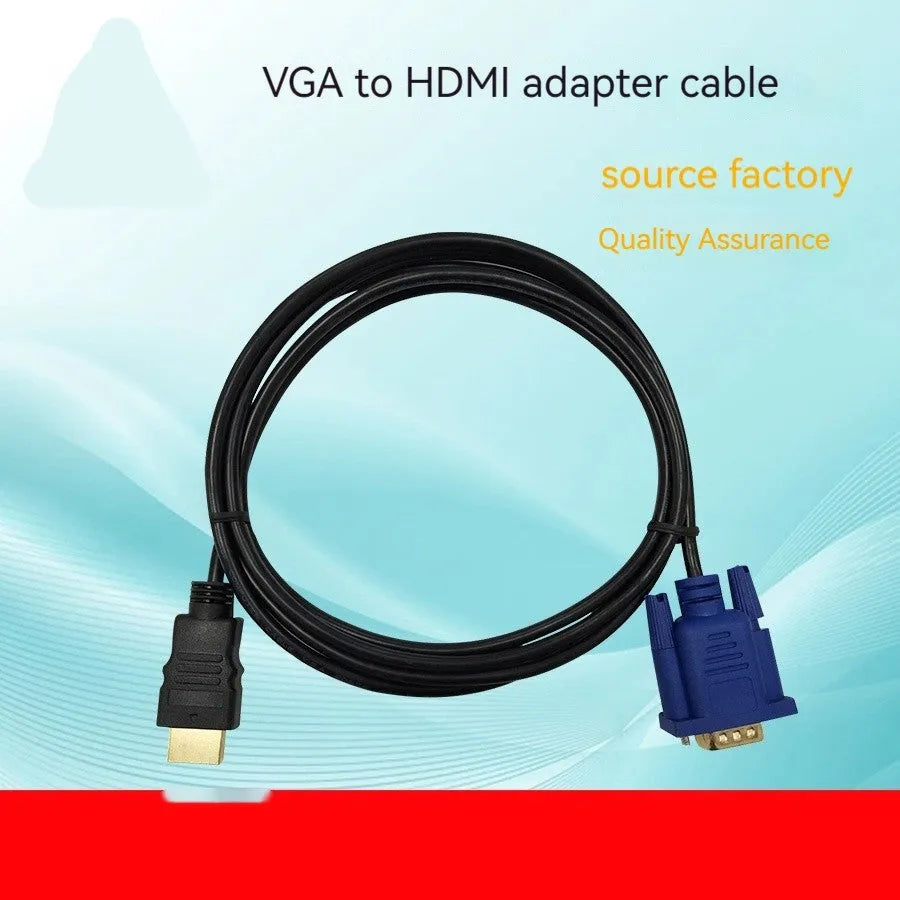 HDMI to VGA conversion cable with copper clad steel core for 1080p 60Hz HD video on monitor