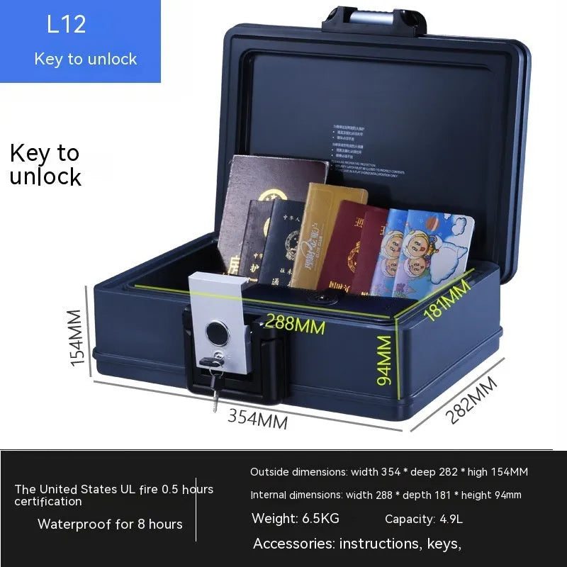 Portable small password safe box with mechanical dial combination lock
