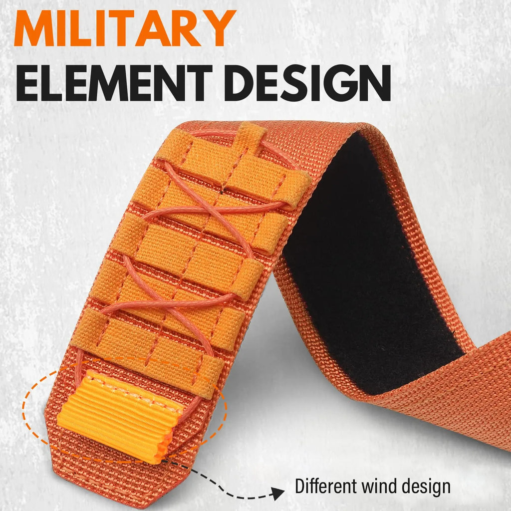 Nylon canvas sports loop strap for Apple Watch in five colours, fitting 38/40/41mm and 42/44/45/49mm cases