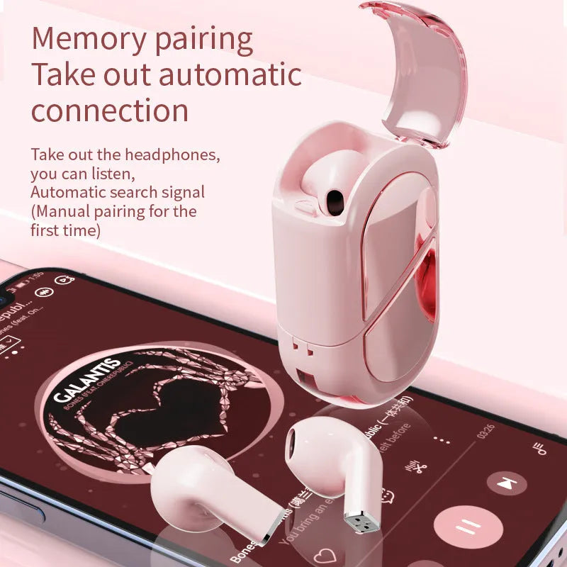 Creative K520 rotatable wireless Bluetooth earphones in black, white, or pink colours