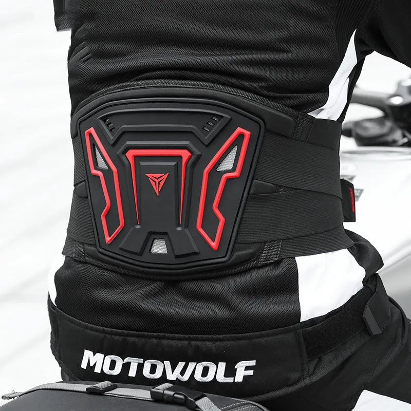 MDL1028 black and red motorcycle waist support belt in PVC polyester material