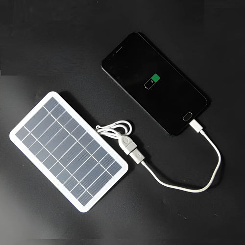 2W 5V portable solar panel charger measuring 157x94mm with USB cable for mobile devices