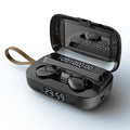 Bluetooth headset binaural wireless earbuds with LED battery display and voice control