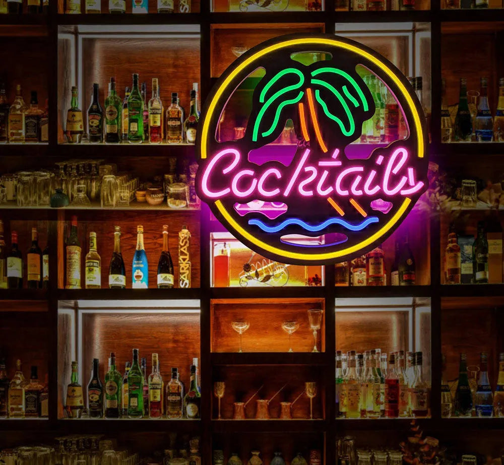 LED coffee neon billboard advertising light with mixed colours for bar and shop decoration