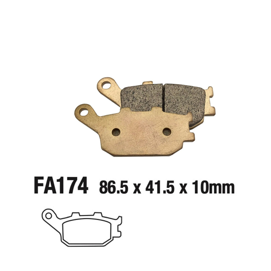 Asbestos-free sintered rear brake pad for Honda CBR900RR-03, CBR929RR, CBR954RR motorcycles