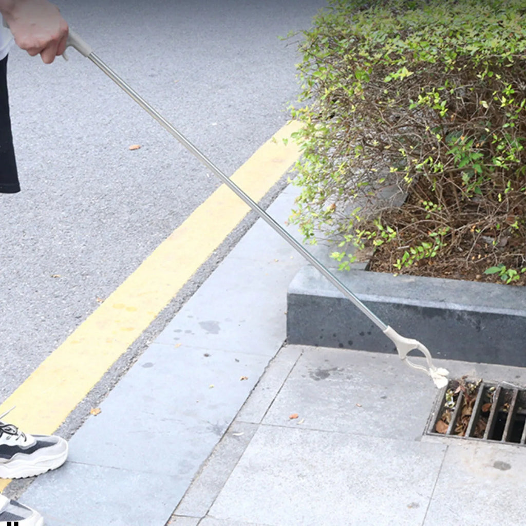 40cm stainless steel garbage picker pliers with plastic handle for outdoor litter collection