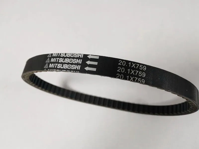 Black drive belt replacement for Guangyang Jinli GP110 and Fengli VP110 pedal motorcycles