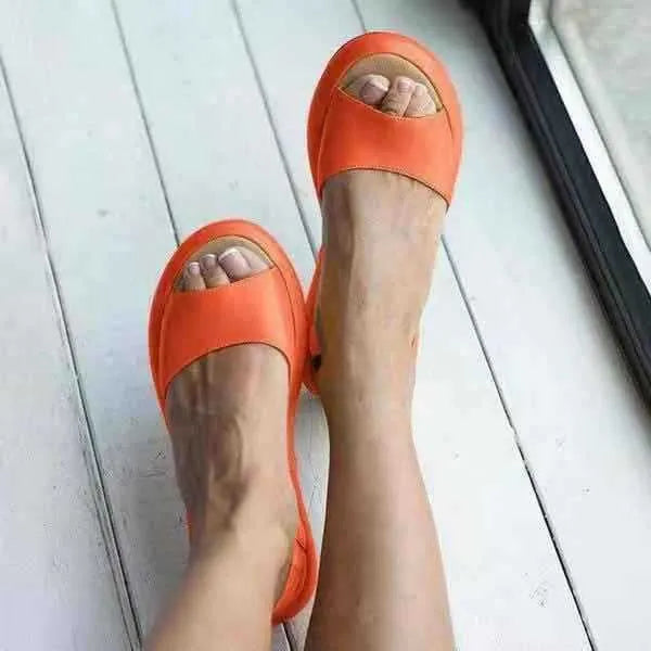 New women's jelly shoes in pink with artificial PU upper and rubber sole, low heel 1-3CM