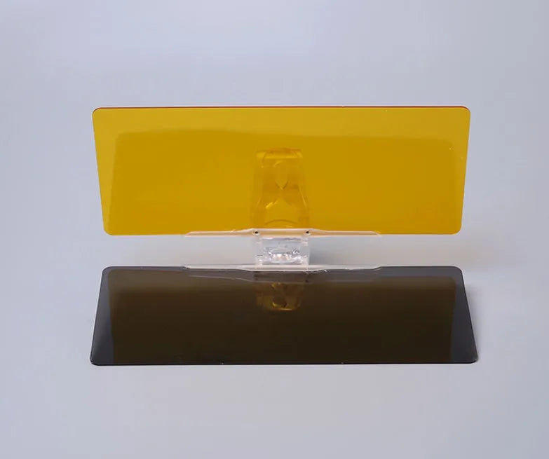 Foldable anti-glare car sun visor for day and night driving protection