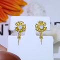 S925 sterling silver baroque flower earrings with a built-in ring holder