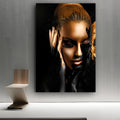 Frameless canvas wall painting with still life African woman pattern, abstract series, five sizes from 20x30cm to 60x80cm