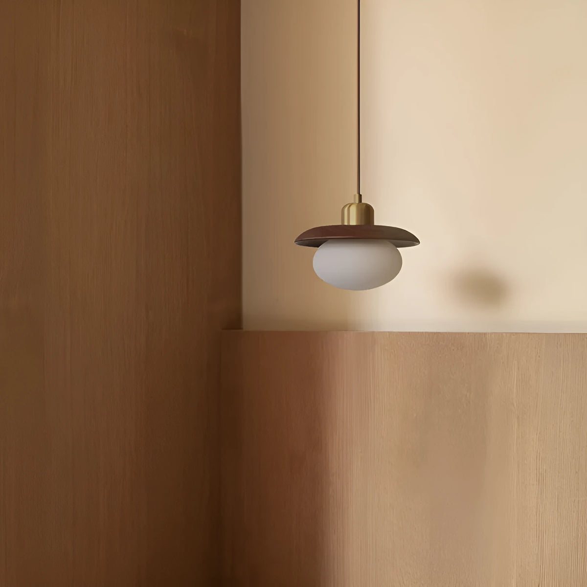 Remote control LED bedside chandelier in black, black walnut or red oak, 220V three-colour ceiling light