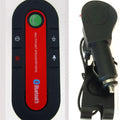 Car sun visor mounted Bluetooth handsfree device with music player in black, blue, or red colours