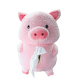Plush car tissue box with lamb design for vehicle interior decoration and household use
