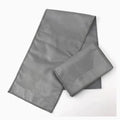 Cleaning and polishing cloth set with long 13x50cm cotton cloth, fine horse hair brush, and wooden handle brush in gift box