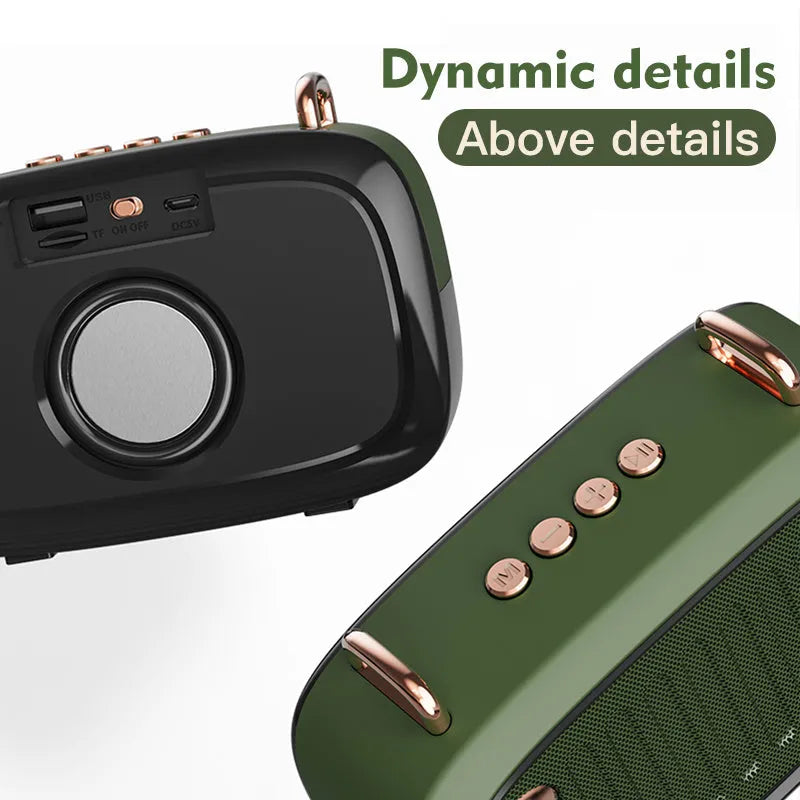 Mini portable Bluetooth speaker with USB interface in black, blue, green, grey or orange colours
