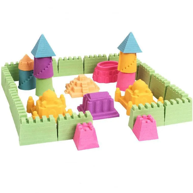 Kinetic Sand Space Colored Sand in blue colour in a plastic bag pack, non-toxic sea sand educational toy