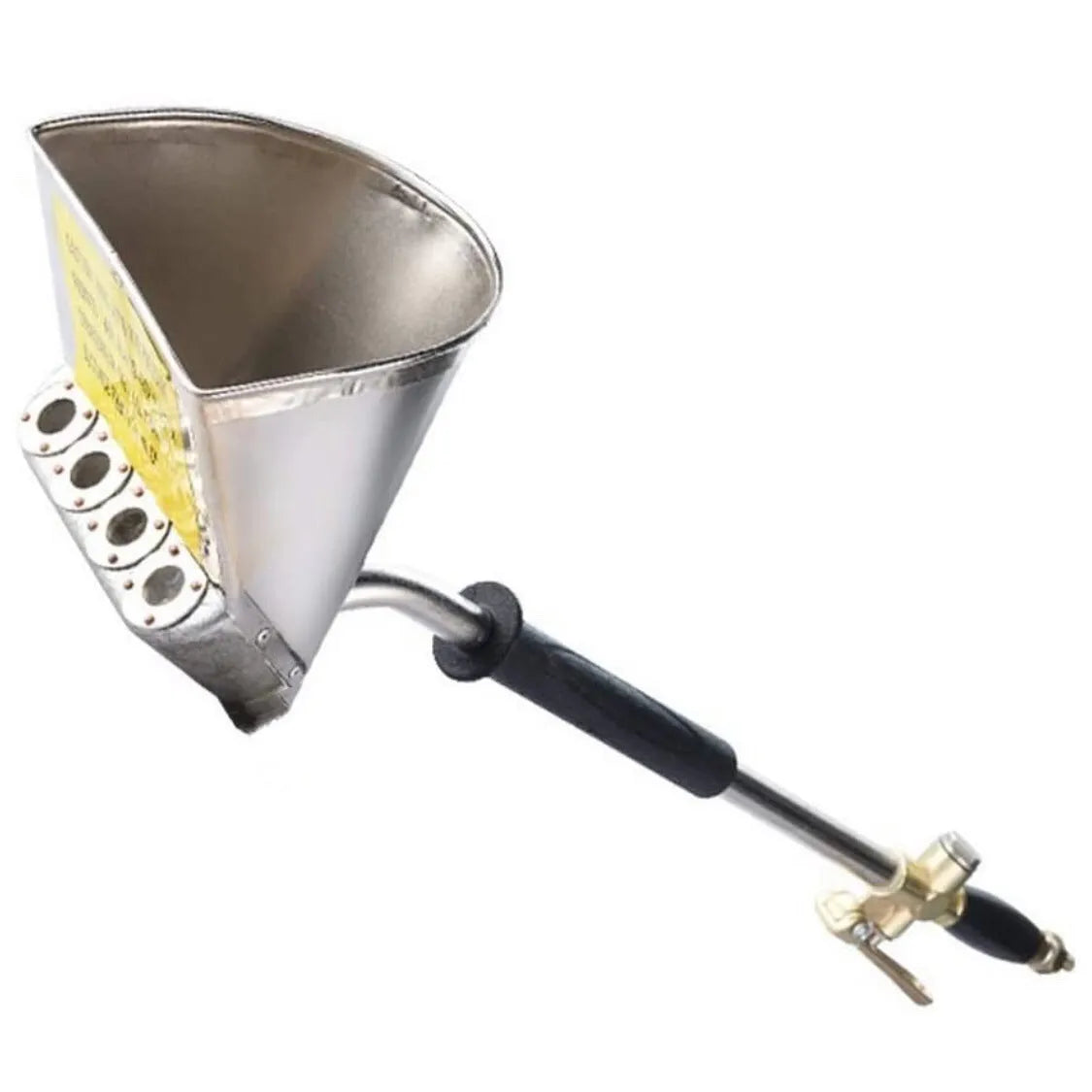 Automatic pneumatic spray gun for painting walls and roofs with aluminium body.