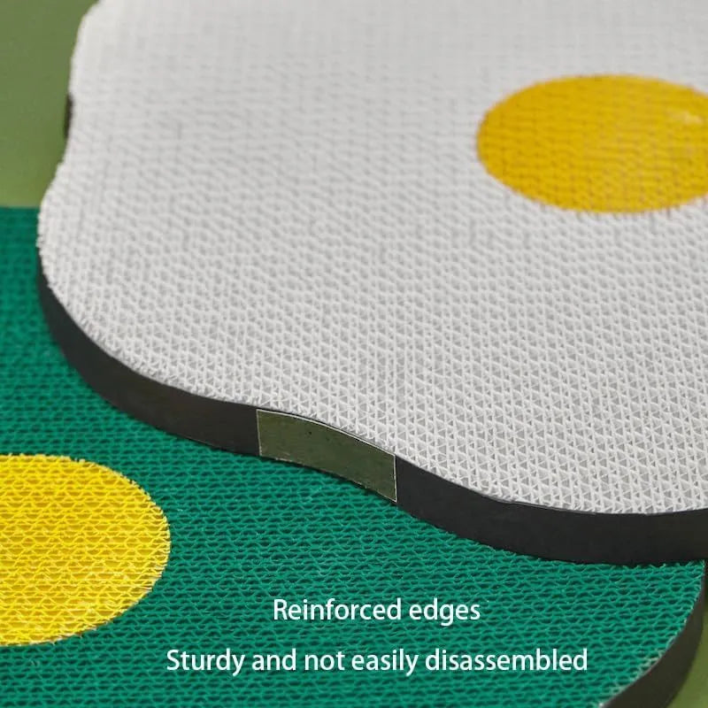 Medium wall-mounted cat scratching board with corrugated surface in one of four colours