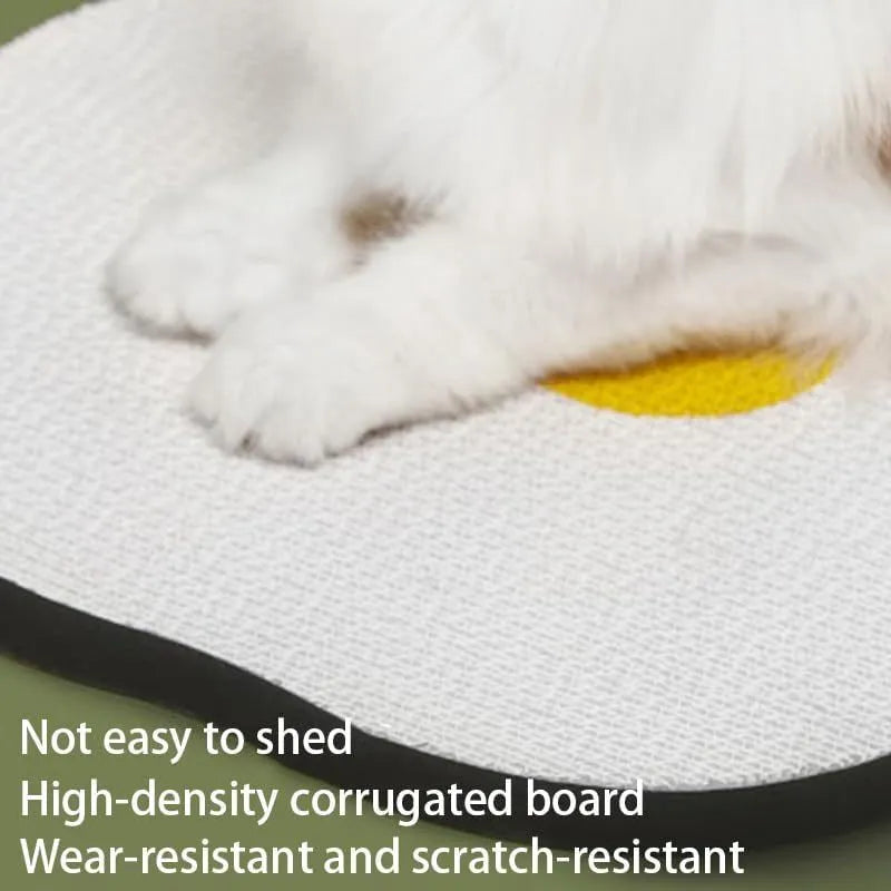 Medium wall-mounted cat scratching board with corrugated surface in one of four colours