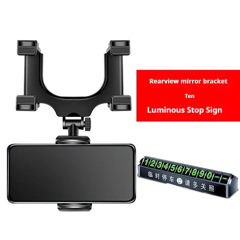 Rearview mirror clip-on car mobile phone navigation bracket in alloy UFO aromatherapy and rearview mirror styles