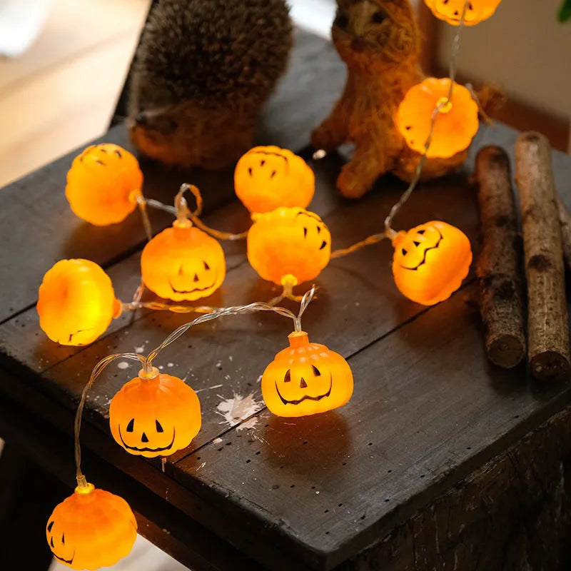 Halloween decoration LED string lights 1.5m 10 lights battery operated flexible wire