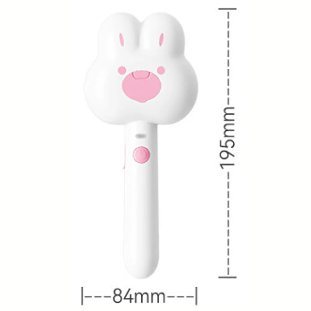 Rechargeable cat steam brush grooming tool with cartoon design in three colour options