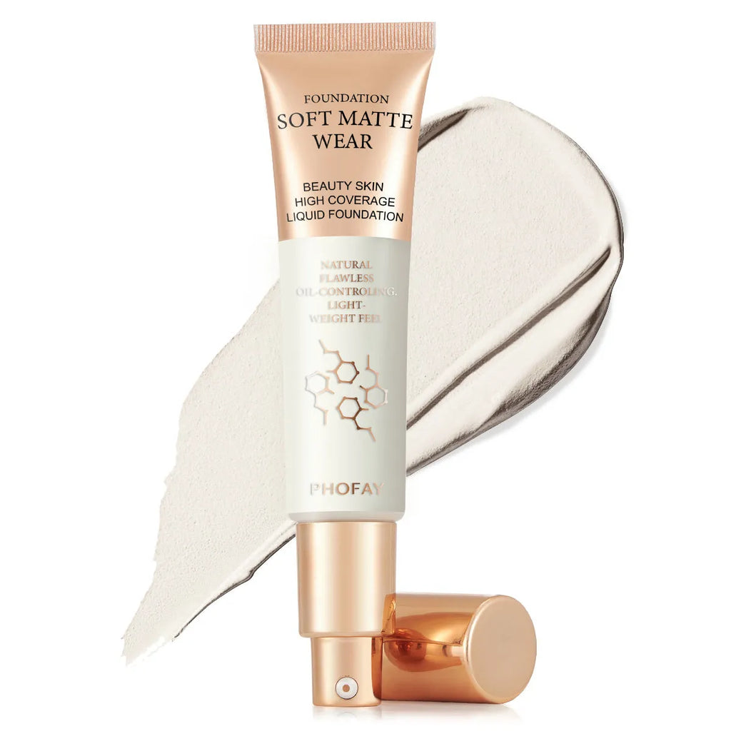 PHOFAY Full Coverage Foundation 30ml bottle with oil control and lightweight feel for even skin tone