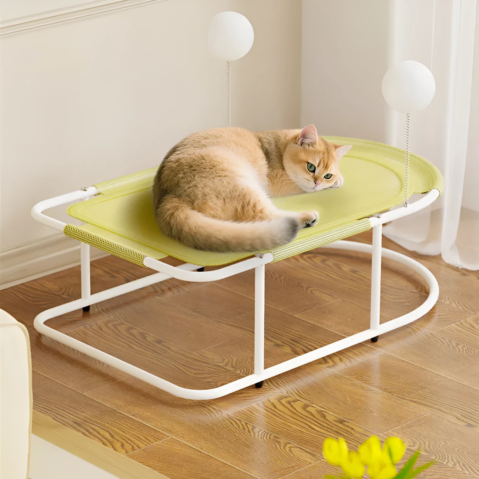 Large grey fabric cat and puppy kennel with breathable summer construction