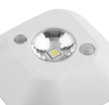 Mini infrared wireless motion sensor night light white LED ceiling battery lamp 7x7x2.4 cm