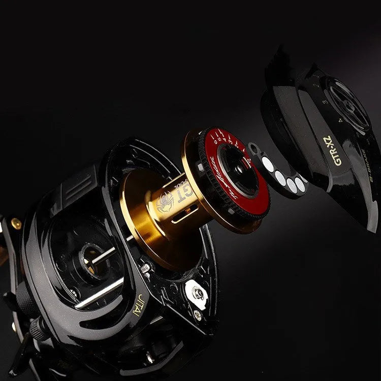 Carbon fibre brake pads magnetic centrifugal drop baitcasting reel GTR model for freshwater lure fishing