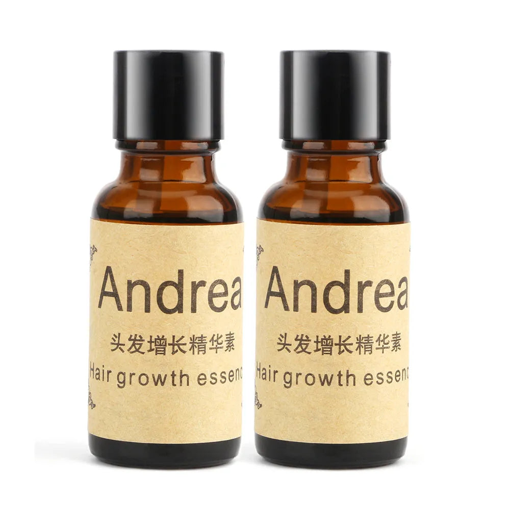 20ml bottle of hair growth liquid with ginger and ginseng natural ingredients for dense hair
