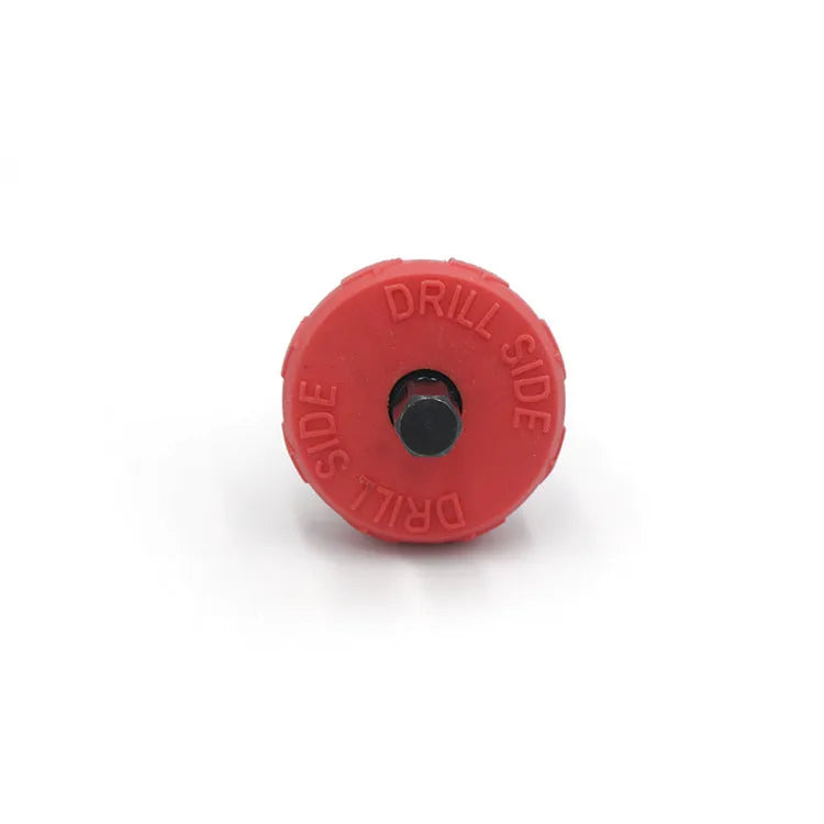 Red rubber alloy electric start motor starter adapter for power drill, dimensions 8.5 cm x 3.9 cm x 10.5 cm