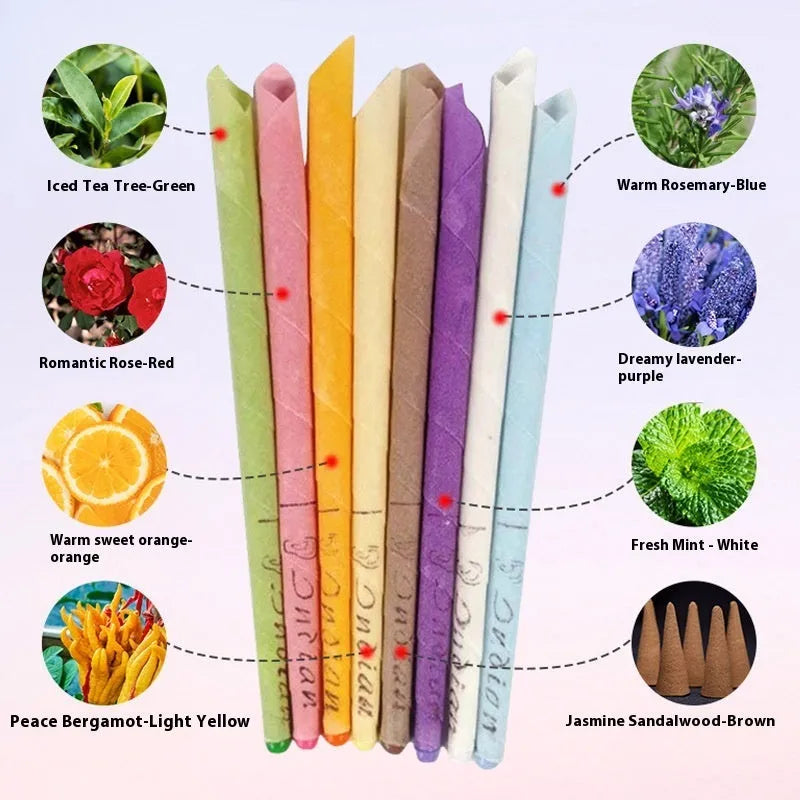 16-piece ear candle health massage kit with protection boards and cotton swabs in assorted colours.