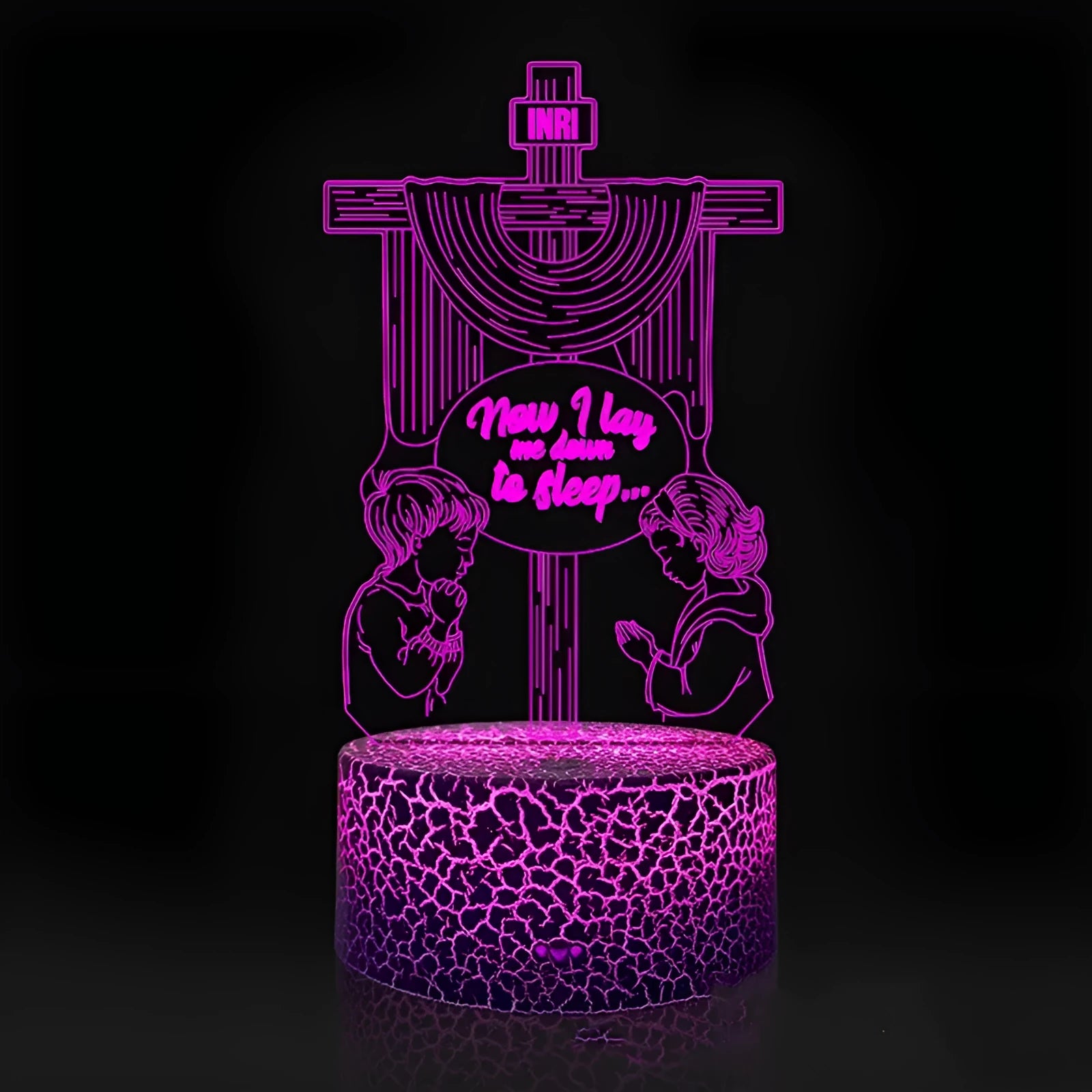 Angel Jesus 3D small night lamp acrylic shade plug-in touch switch home use