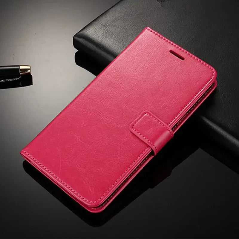 Folding card holster cover made from PU leather and TPU pudding material in multiple colours