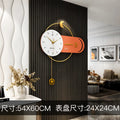 Modern simple metal wall clock in light luxury style, 54x60cm, for living room decor