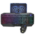 Backlit keyboard and mouse set with two-color injection keycaps in black and white