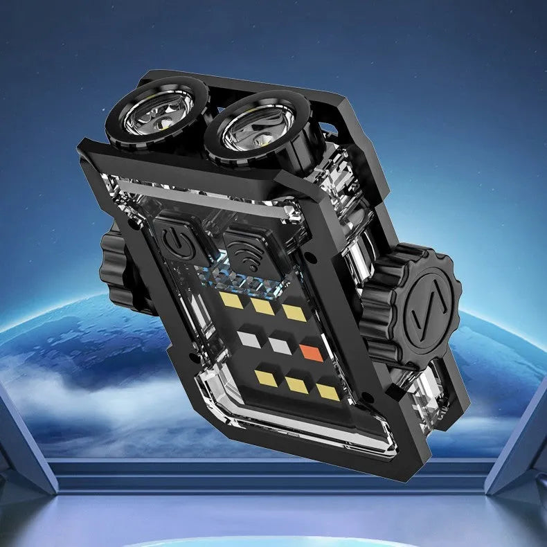 Black aluminium alloy multifunctional mini keychain light with Type-C fast charging and 600mAh battery